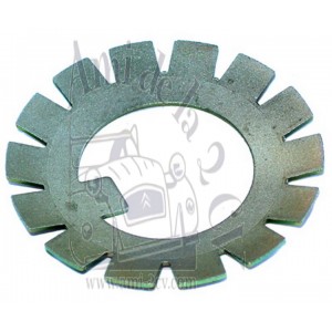 Arrêtoir à talon de l'écrou de blocage du roulement avant sur l'arbre d'attaque Traction 11 et 15cv