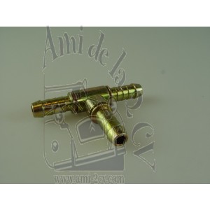 Raccord en T de tuyau d'essence  Traction 11 et 15CV