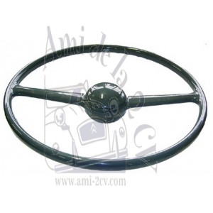 Volant complet double branche gris Traction 11 et 15CV Livraison offerte en France continentale