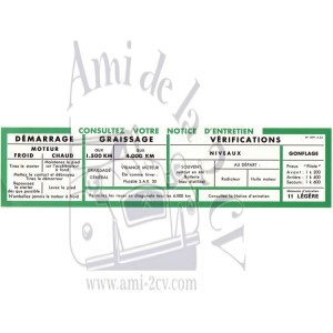 Notice de volet de boîte à gants Traction 11cv BL