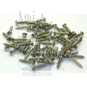 Lot de 60 vis parker de fixation de l'encadrement de la lunette arrière et custode de la Traction 11 et 15cv avant Juillet 1952