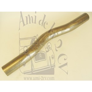 Tube en tôle cintré entre raccord radiateur et pompe à eau Traction 15CV avant Octobre 51