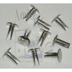 Jeu de 12 rivets de fixation de tresse de capot Traction 11 et 15cv attention photo non contractuelle rivet en cuivre