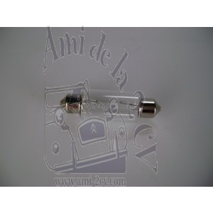 Ampoule Navette 6V 18W 43 x 14 mm pour feux stop Traction 11 et 15cv