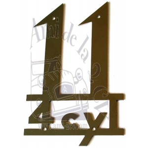 Emblème aile arrière Traction 11CV en inox