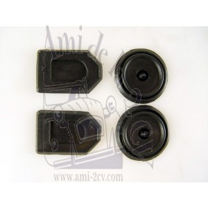 Protection caoutchouc avec épaulement de charnière de porte de malle Traction 11 et 15cv après Juillet 1952