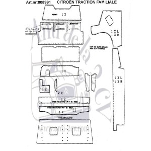 Ensemble complet de moquettes grises Traction 11 Familiale nous interroger sur la disponibilité avant commande Livraison offerte en France continentale