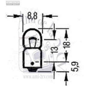 Ampoule 12 volts 2 watts