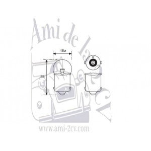 Ampoule 6 Volts 5 Watts