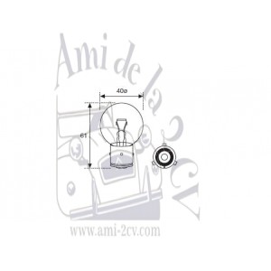 Ampoule blanche à baïonnette monofilament 6 volts 45 watts