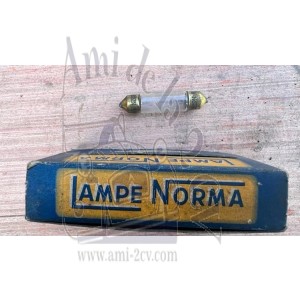 Ampoule navette  6 volts 4 watts Norma stock d'époque 