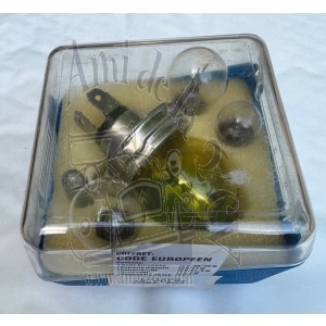Coffret d'ampoules code européen origine avec ampoule jaune