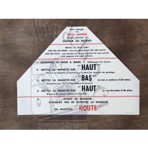 Notice d'utilisation de l'hydraulique à placer dans la malle de la Traction 15/6 H livraison offerte en France continentale