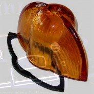 Cabochon orange de feu Jockey en verre Traction 11 15cv