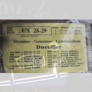 Paire de charbons de dynamo Ducellier UX 28-29 Traction 11 et 15CV 