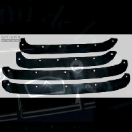 Jeu de bavettes caoutchouc de bas de porte Traction 11CV BN et 15CV